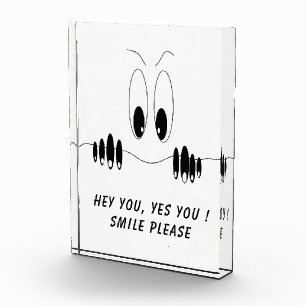 Catchy Text Acrylic Award with Curiosity Eyes