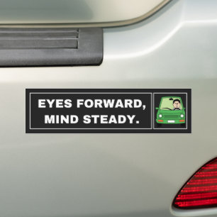 Catchy Wise Alert Driving Bumper Sticker