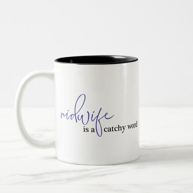 Catchy WOrd Two-Tone Coffee Mug (Left)