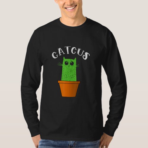 Catcus Cat And Cactus  T_Shirt