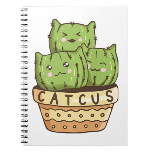Catcus Funny Cat Cactus Cats Cacti Succulent Lover Notebook