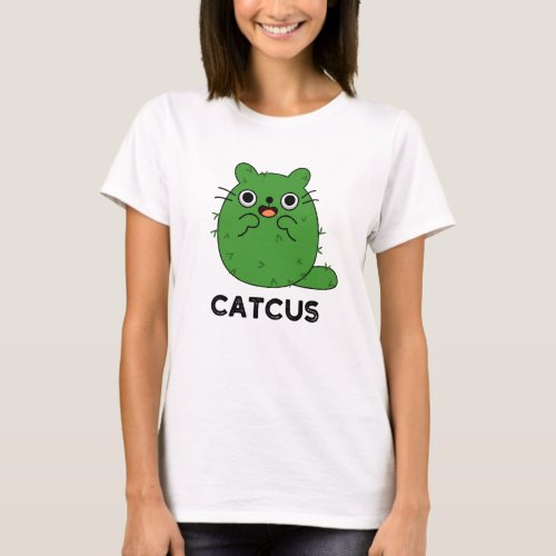 Catcus Funny Cat Cactus Pun  T_Shirt