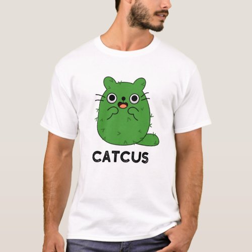 Catcus Funny Cat Cactus Pun  T_Shirt
