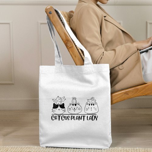  Catcus Lady Funny potted cactus Tote Bag