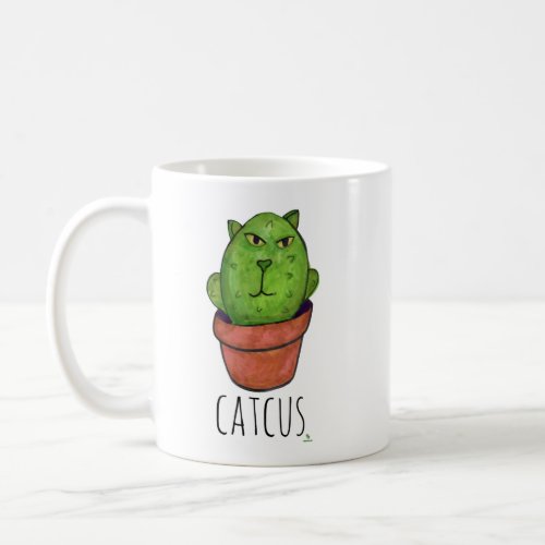 Catcus Pet Cactus Cartoon Cat Design Coffee Mug