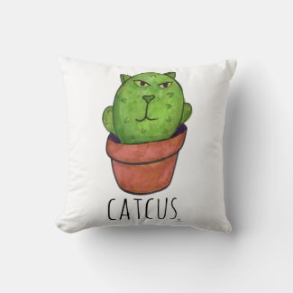 Catcus Pet Cactus Fun Cartoon Cat Mashup 