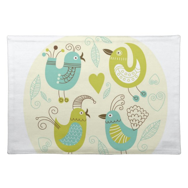 cate cartoon birds placemat (Front)