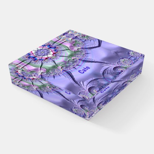 CATE  Mauve Pink Blue Green  Paperweight