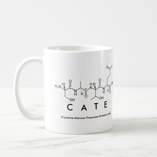 Cate peptide name mug