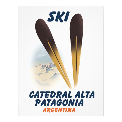 Catedral Alta Patagonia Argentina ski poster