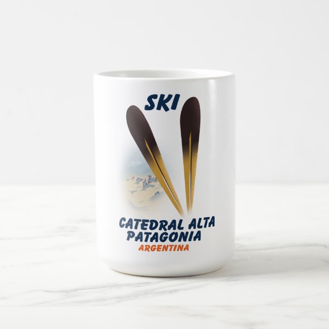 Catedral Alta Patagonia, Argentina ski poster Coffee Mug (Center)