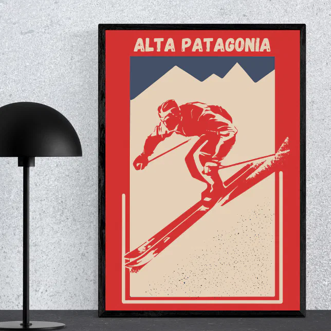 Catedral Alta Patagonia Argentina Ski Resort Retro Poster | Zazzle