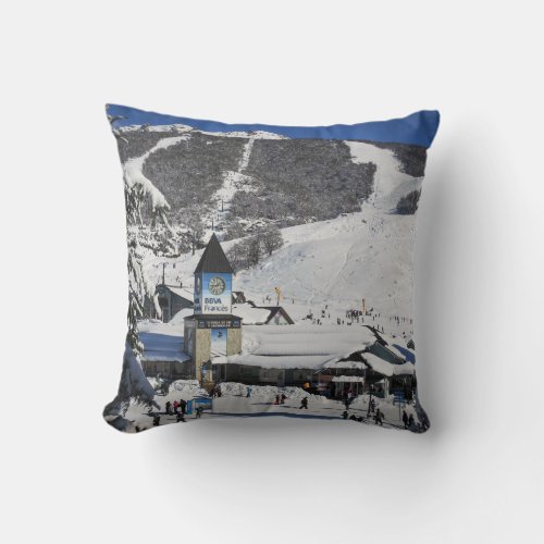 Catedral Ski Resort Bariloche Argentina Throw Pillow