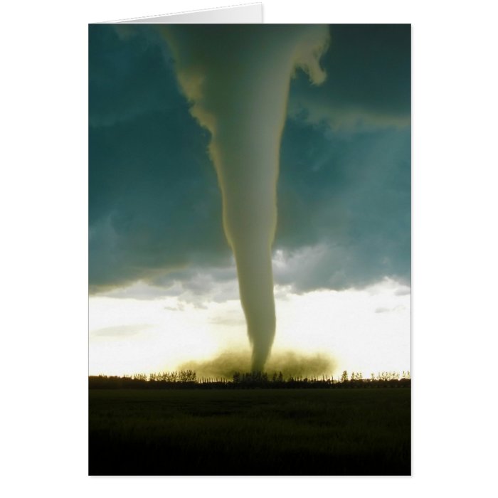 Category F5 Tornado Approaching Elie Manitoba Greeting Cards