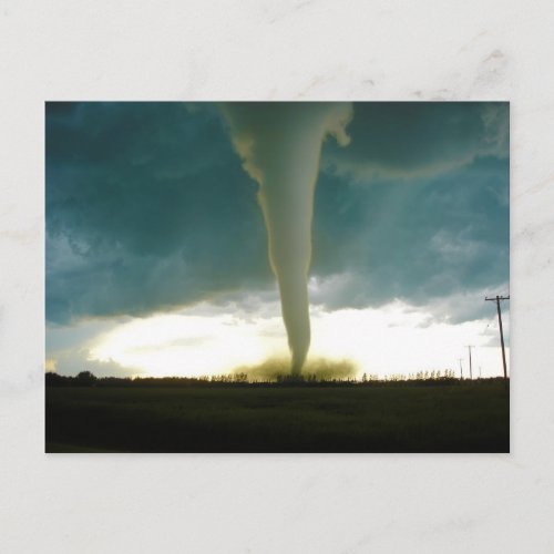 Category F5 Tornado Approaching Elie Manitoba Postcard