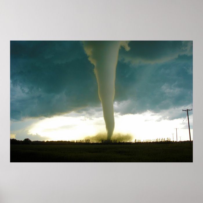 Category F5 Tornado Approaching Elie Manitoba Posters