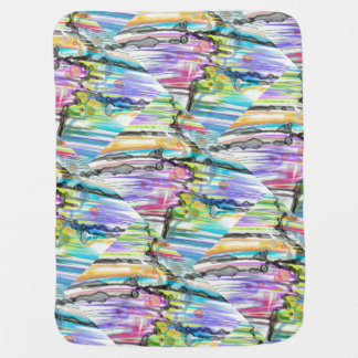 CATEGORY FIVES SWIRLING ABSTRACT ART DESIGN BABY BLANKET