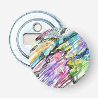 CATEGORY FIVES SWIRLING ABSTRACT ART DESIGN BOTTLE OPENER