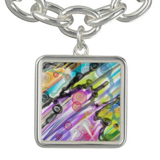 CATEGORY FIVES SWIRLING ABSTRACT ART DESIGN BRACELET