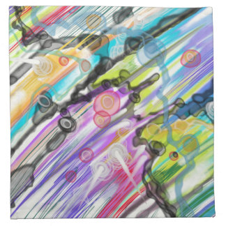 CATEGORY FIVES SWIRLING ABSTRACT ART DESIGN CLOTH NAPKIN