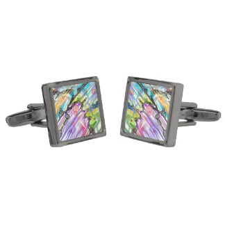 CATEGORY FIVES SWIRLING ABSTRACT ART DESIGN CUFFLINKS