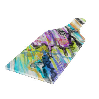 CATEGORY FIVES SWIRLING ABSTRACT ART DESIGN CUTTING BOARD
