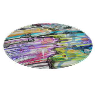 CATEGORY FIVES SWIRLING ABSTRACT ART DESIGN CUTTING BOARD