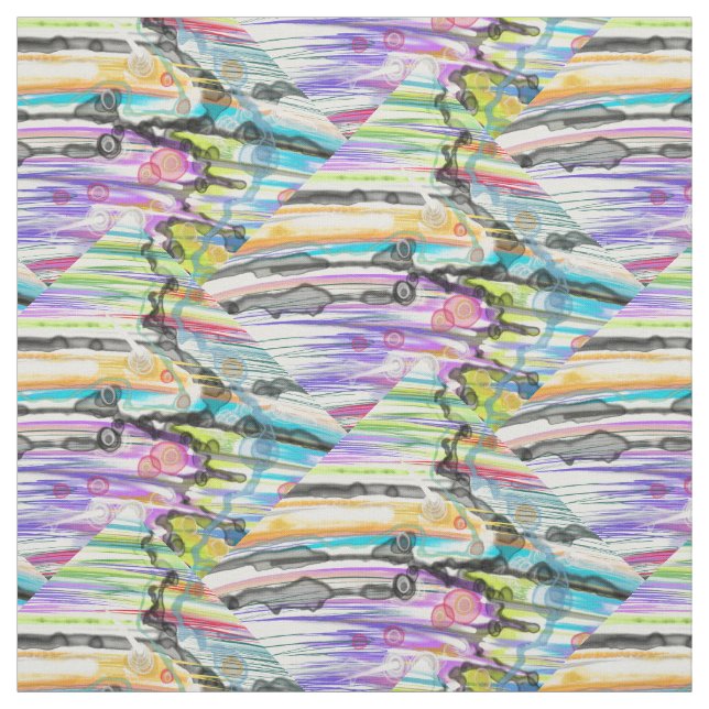 CATEGORY FIVES SWIRLING ABSTRACT ART DESIGN FABRIC (Swatch)