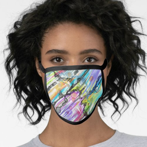 CATEGORY FIVES SWIRLING ABSTRACT ART DESIGN FACE MASK