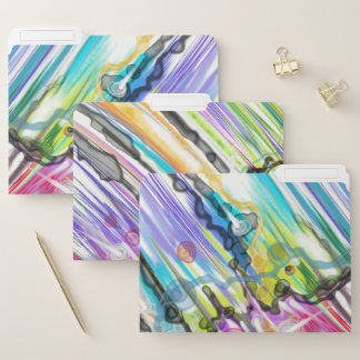 CATEGORY FIVES SWIRLING ABSTRACT ART DESIGN FILE FOLDER