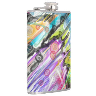 CATEGORY FIVES SWIRLING ABSTRACT ART DESIGN FLASK