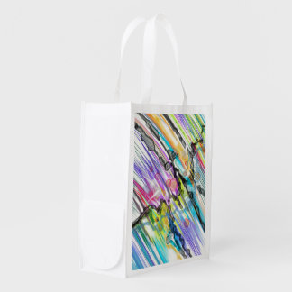 CATEGORY FIVES SWIRLING ABSTRACT ART DESIGN GROCERY BAG
