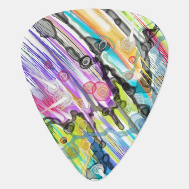 CATEGORY FIVES SWIRLING ABSTRACT ART DESIGN GUITAR PICK (Front)