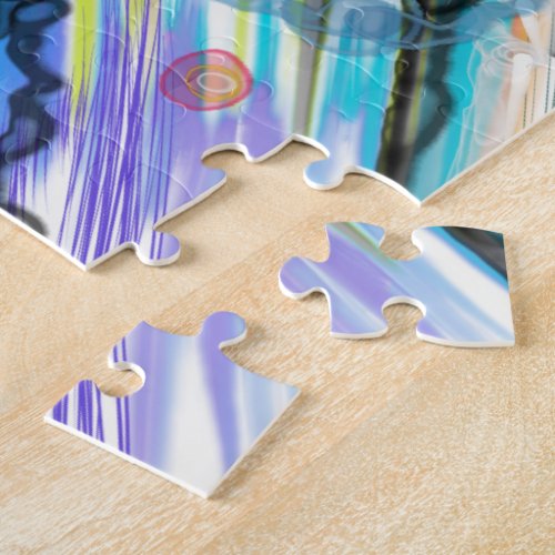 CATEGORY FIVES SWIRLING ABSTRACT ART DESIGN JIGSAW PUZZLE