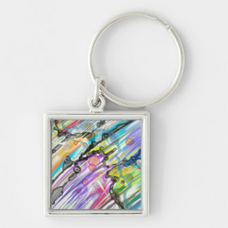 CATEGORY FIVES SWIRLING ABSTRACT ART DESIGN KEYCHAIN