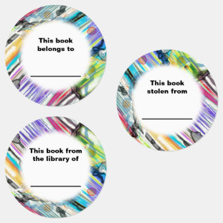 CATEGORY FIVES SWIRLING ABSTRACT ART DESIGN KIDS' LABELS