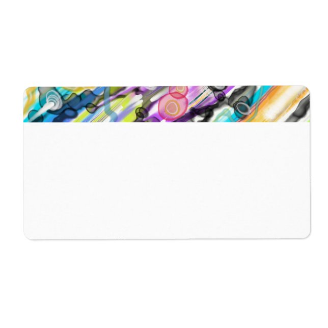 CATEGORY FIVES SWIRLING ABSTRACT ART DESIGN LABEL (Front)