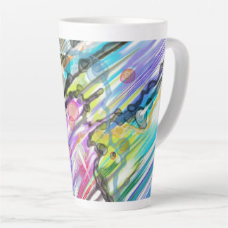 CATEGORY FIVES SWIRLING ABSTRACT ART DESIGN LATTE MUG