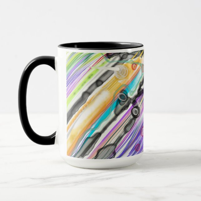CATEGORY FIVES SWIRLING ABSTRACT ART DESIGN MUG (Left)