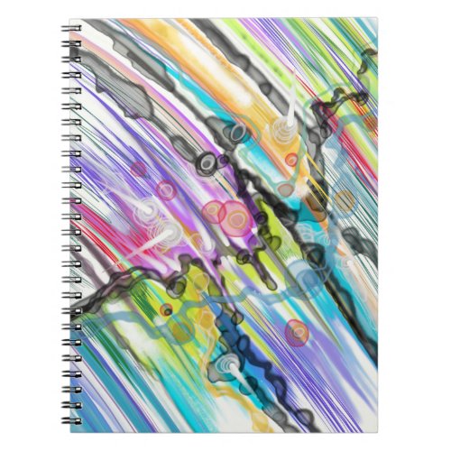 CATEGORY FIVES SWIRLING ABSTRACT ART DESIGN NOTEBOOK