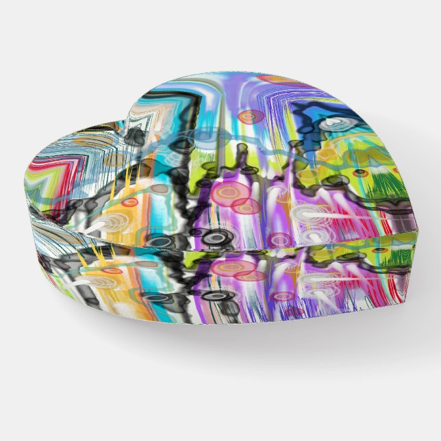CATEGORY FIVES SWIRLING ABSTRACT ART DESIGN PAPERWEIGHT (Angled)