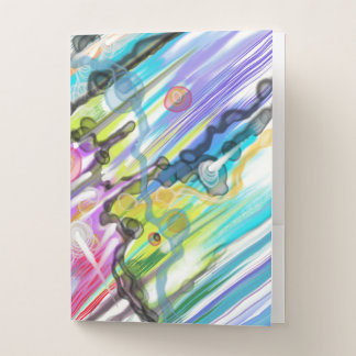 CATEGORY FIVES SWIRLING ABSTRACT ART DESIGN POCKET FOLDER
