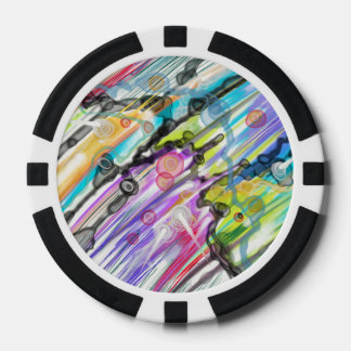 CATEGORY FIVES SWIRLING ABSTRACT ART DESIGN POKER CHIPS