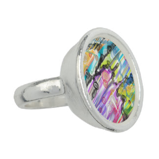 CATEGORY FIVES SWIRLING ABSTRACT ART DESIGN RING