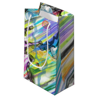 CATEGORY FIVES SWIRLING ABSTRACT ART DESIGN SMALL GIFT BAG