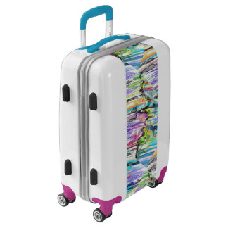CATEGORY FIVES SWIRLING ABSTRACT ART DESIGN SUITC LUGGAGE
