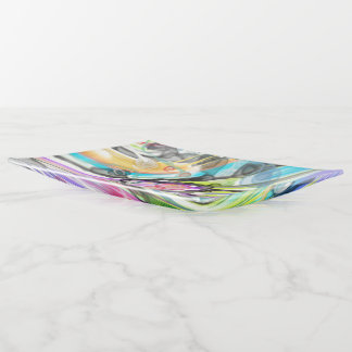 CATEGORY FIVES SWIRLING ABSTRACT ART DESIGN TRINKET TRAY
