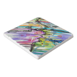CATEGORY FIVES SWIRLING ABSTRACT ART DESIGN TRIVET