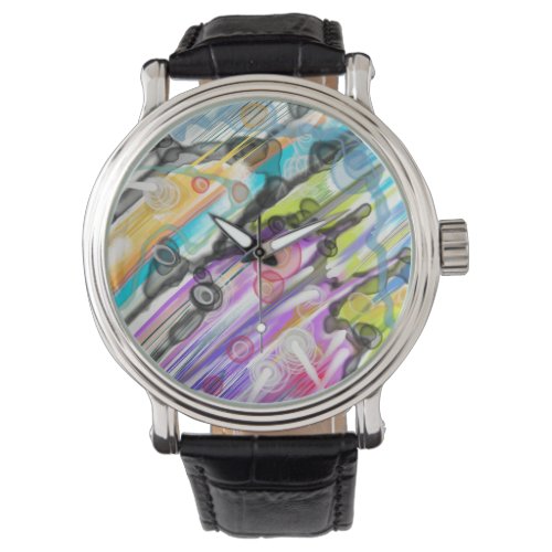 CATEGORY FIVES SWIRLING ABSTRACT ART DESIGN WATCH