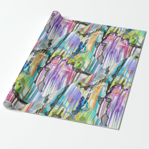 CATEGORY FIVES SWIRLING ABSTRACT ART DESIGN WRAPPING PAPER